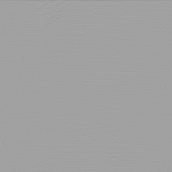 鋼板の 3D 画像。中央を横切る細い擦り疵が、一本の線として浮かび上がっている。